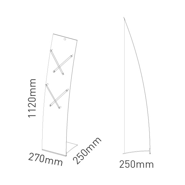 Brochurehouder Curved Steel - Afbeelding 3