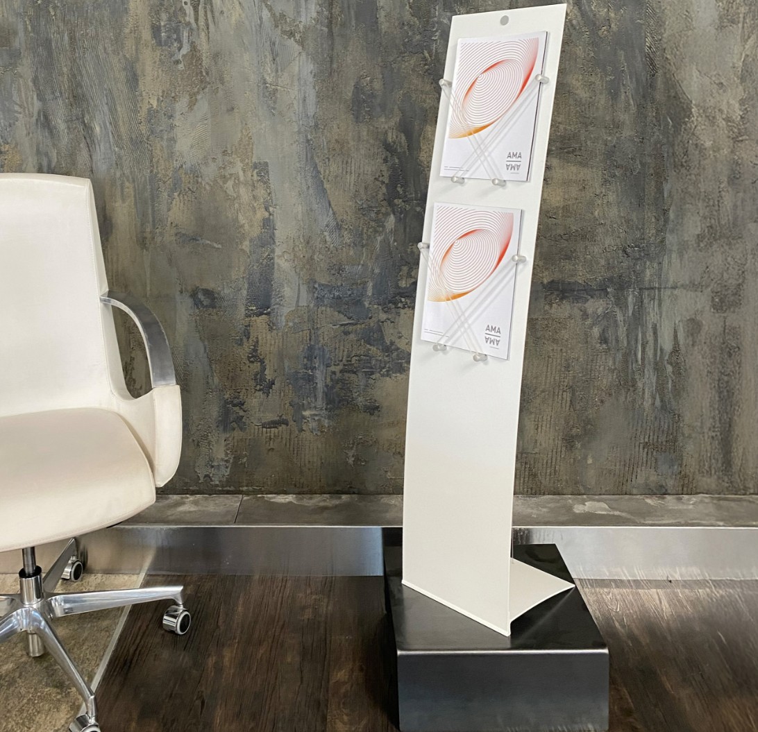 Brochurehouder Curved Steel